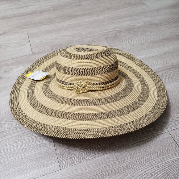 NWT San Diego Hat Co large wide brim gold metallic beach hat summer pool UPF 50+ - Picture 2 of 13
